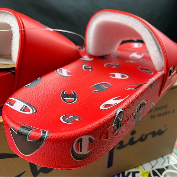 Champion 3peat Logo Slides 7 Womens - Picture 3 of 8